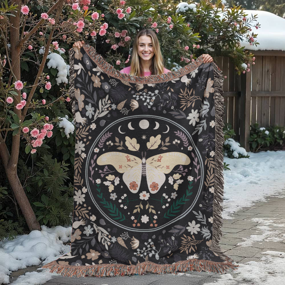 Bohemian Butterfly - Woven Blanket